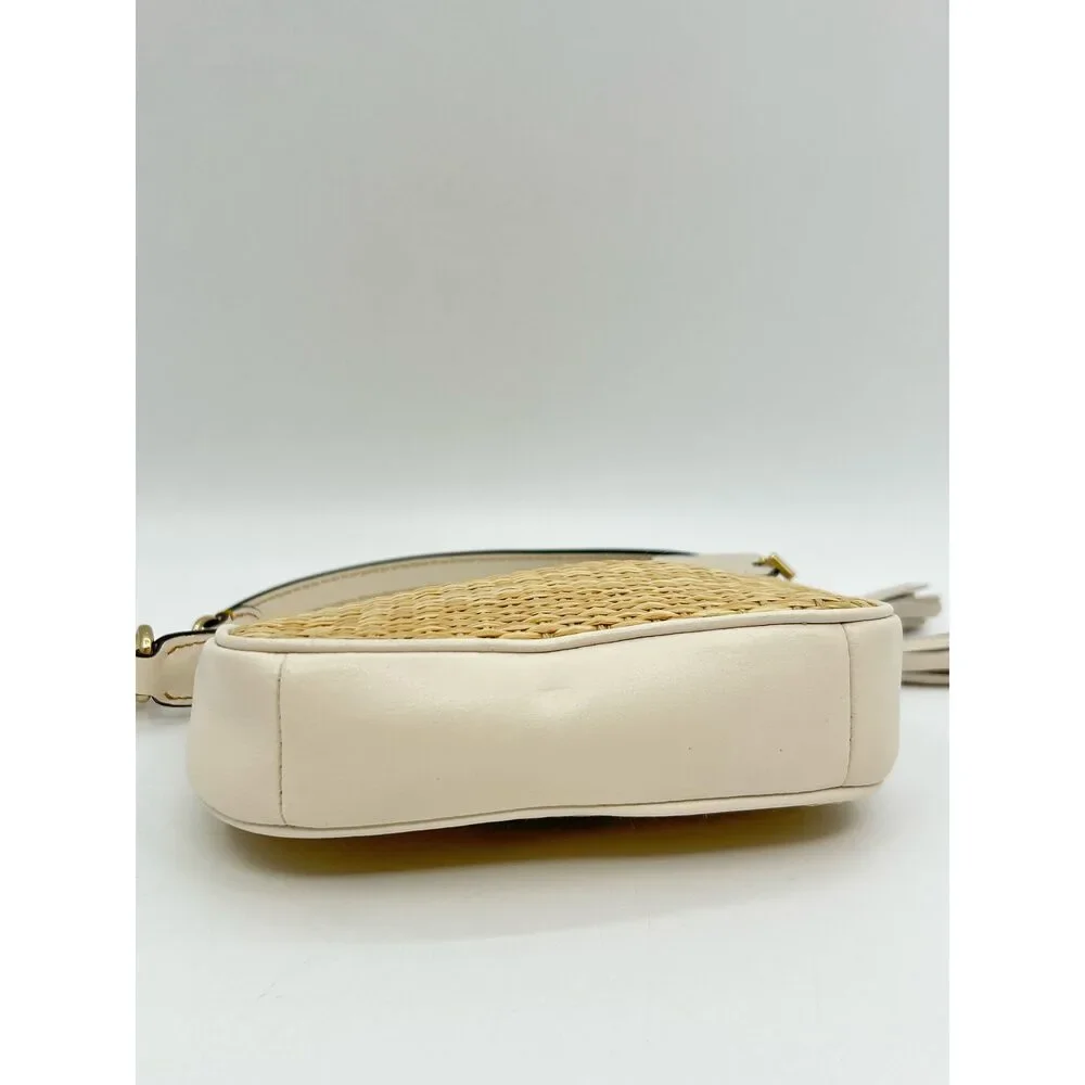 Coach Straw and Leather Women Wristlet
